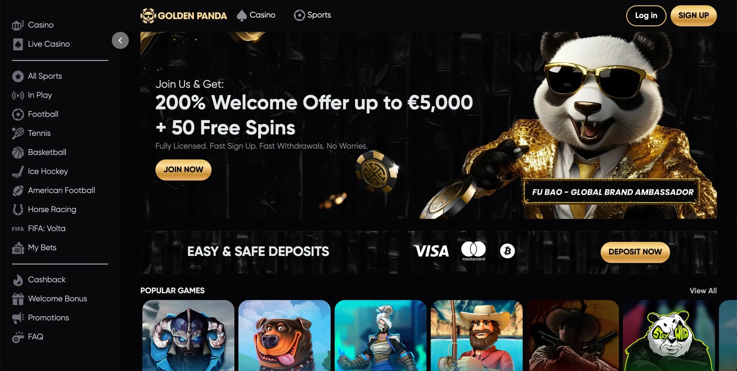 Golden Panda Casino full review covering bonuses, games, and banking options