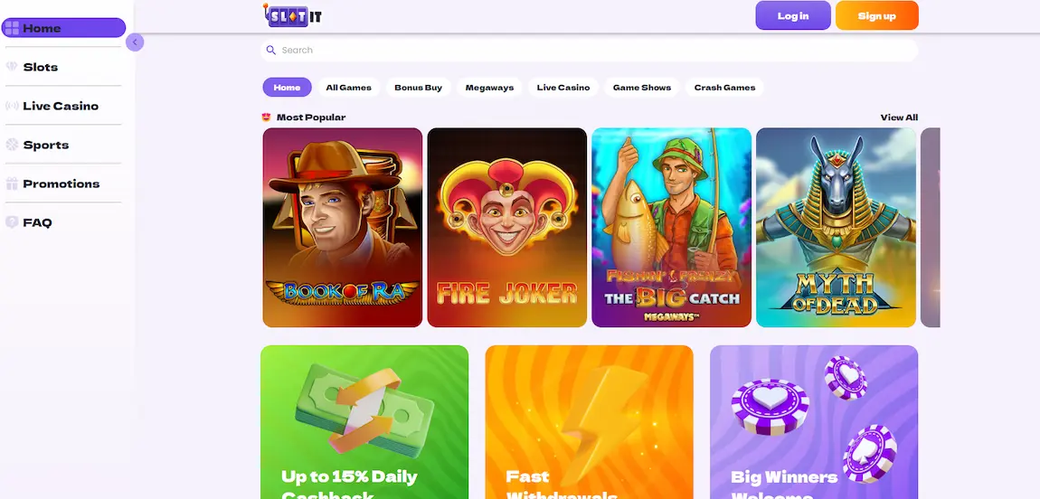 Slotit Casino official homepage overview