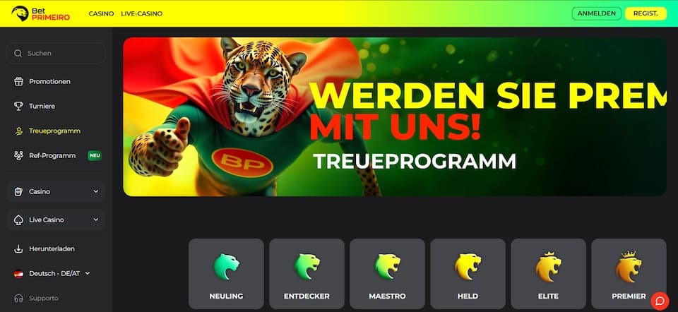 BetPRIMEIRO Casino Treueprogramm und VIP-Vorteile im Überblick