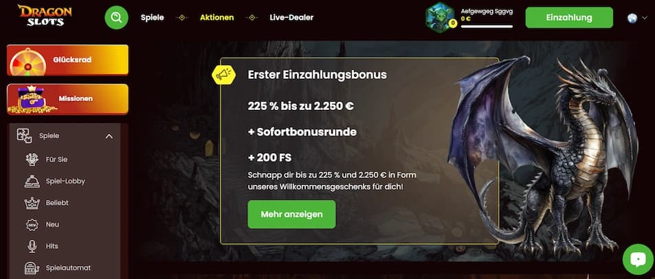 DragonSlots Aktionen und Bonusangebote im Überblick