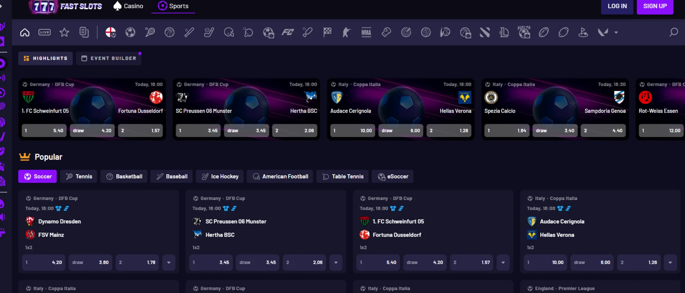 Fast Slots Casino sportsbook and banking options for Canadian players