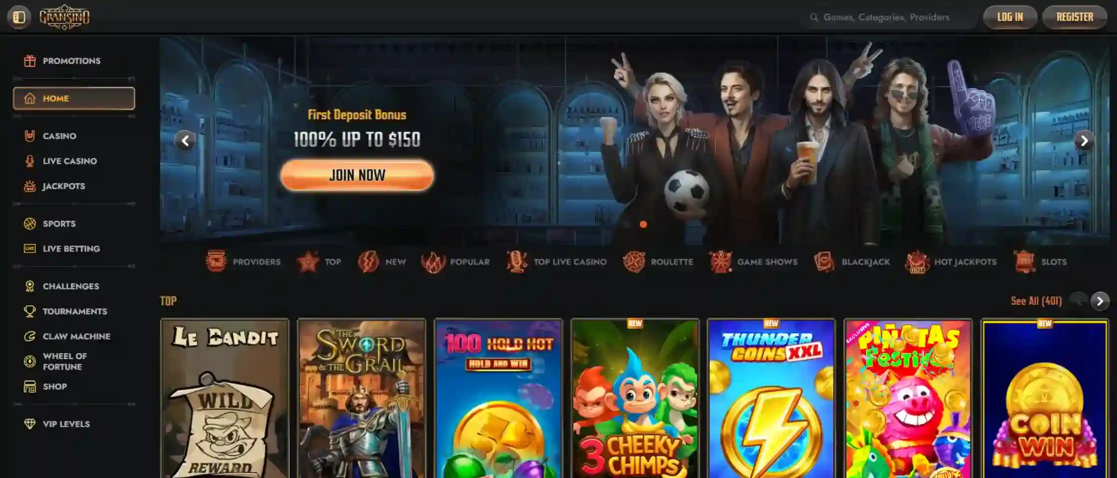 Gransino Casino banking and payment options for Canadian players