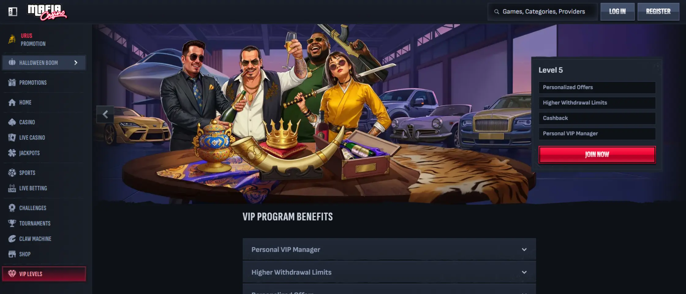 MafiaCasino Canada VIP rewards programme overview