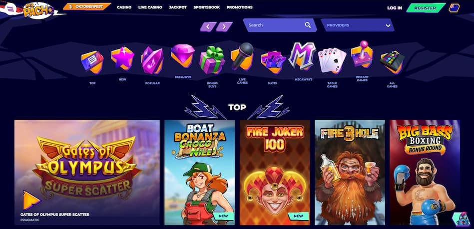 Mr Pacho online casino homepage for New Zealand players