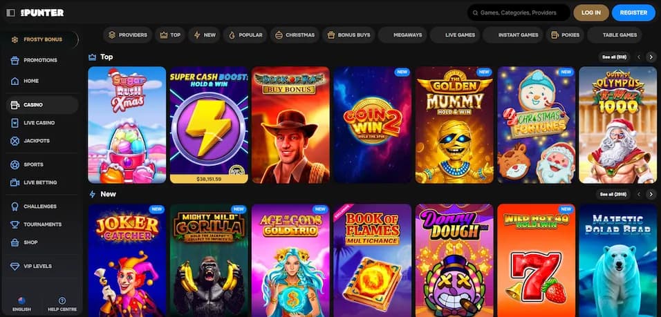 MrPunter Casino lobby showing pokies and table games for NZ players