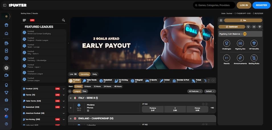 MrPunter Casino sportsbook and sports betting section for New Zealand punters