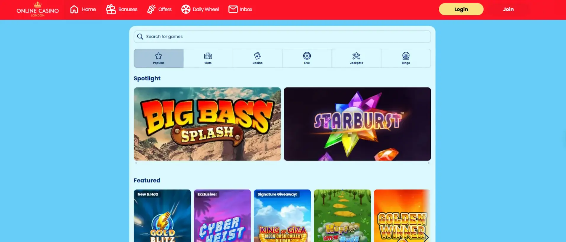 Online Casino London full game library and software provider overview