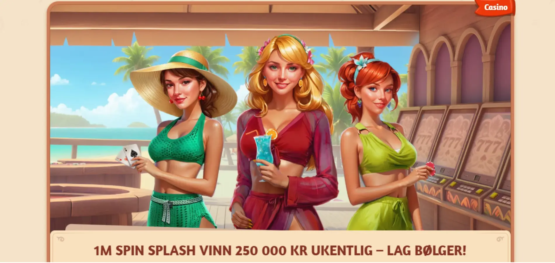 BillyBets casino sin 1M Spin Splash-kampanje vist på skjerm