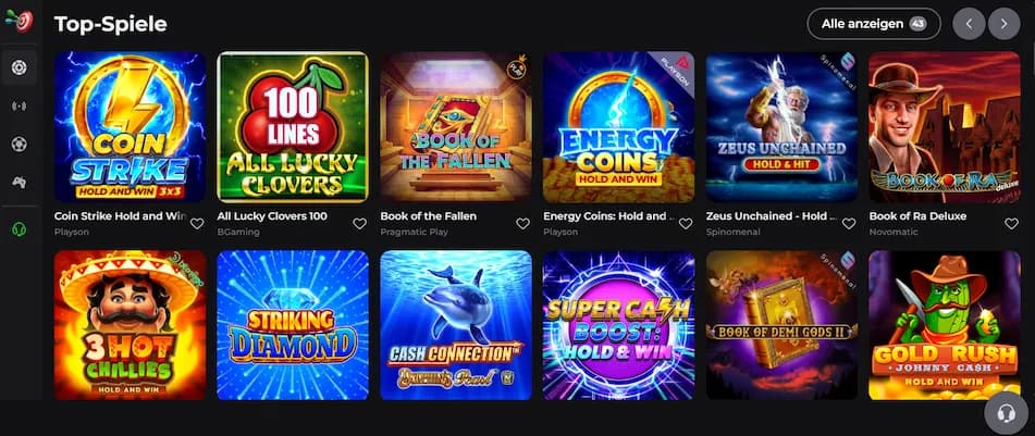 Übersicht der beliebtesten Spielautomaten und Top-Spiele im Winaura Casino